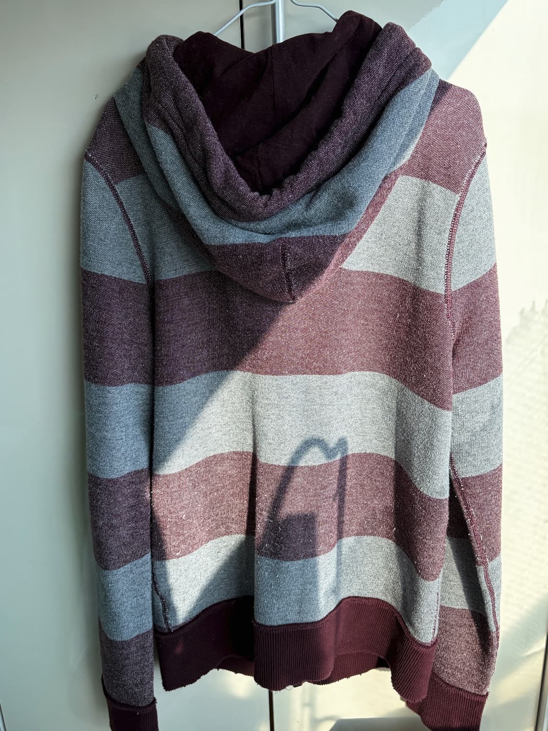 아베크롬비 와인색 기모 후드집업 상품이미지3