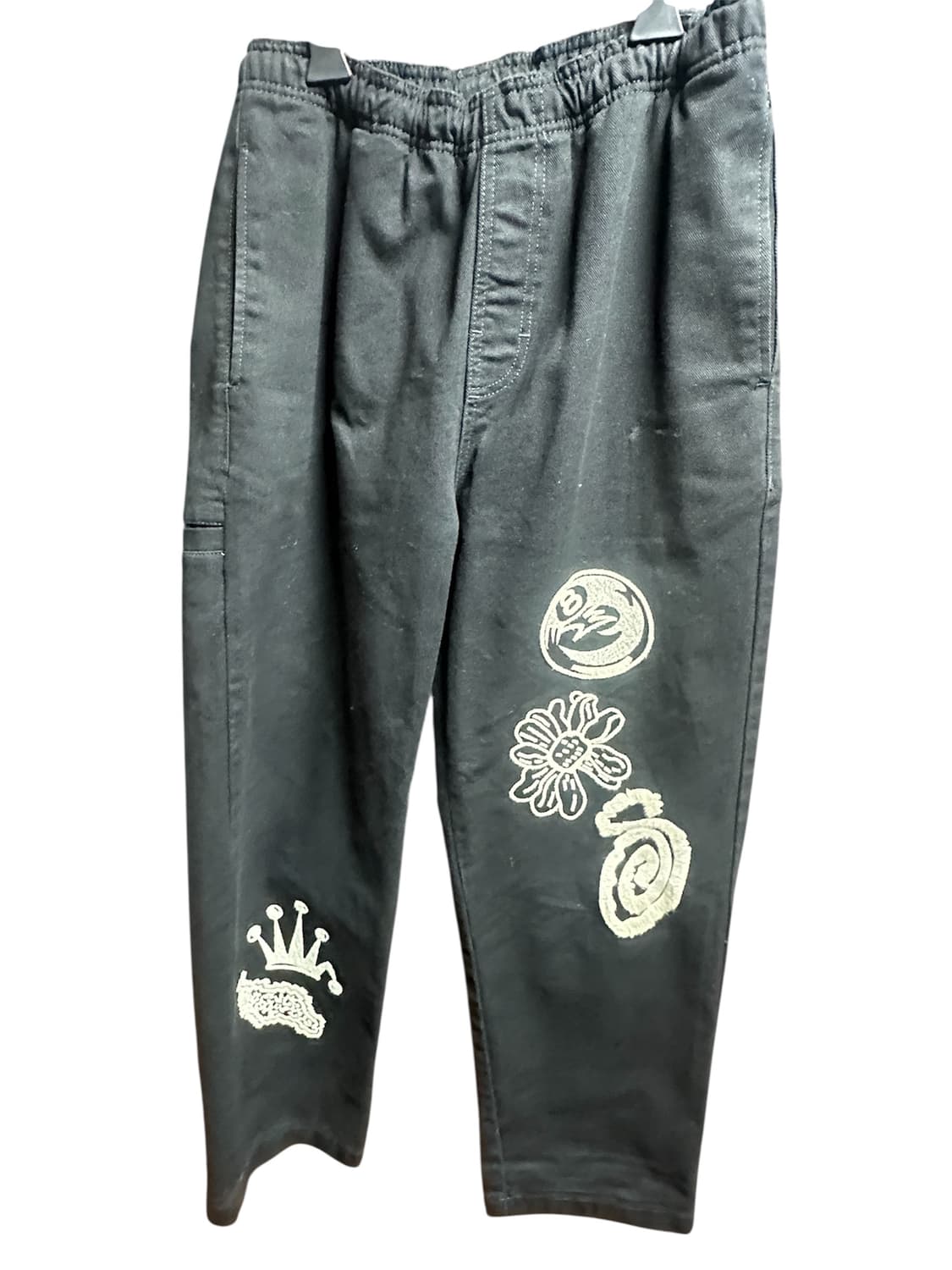 스투시 노마 아이콘 비치 팬츠 워시드 블랙 상품이미지2