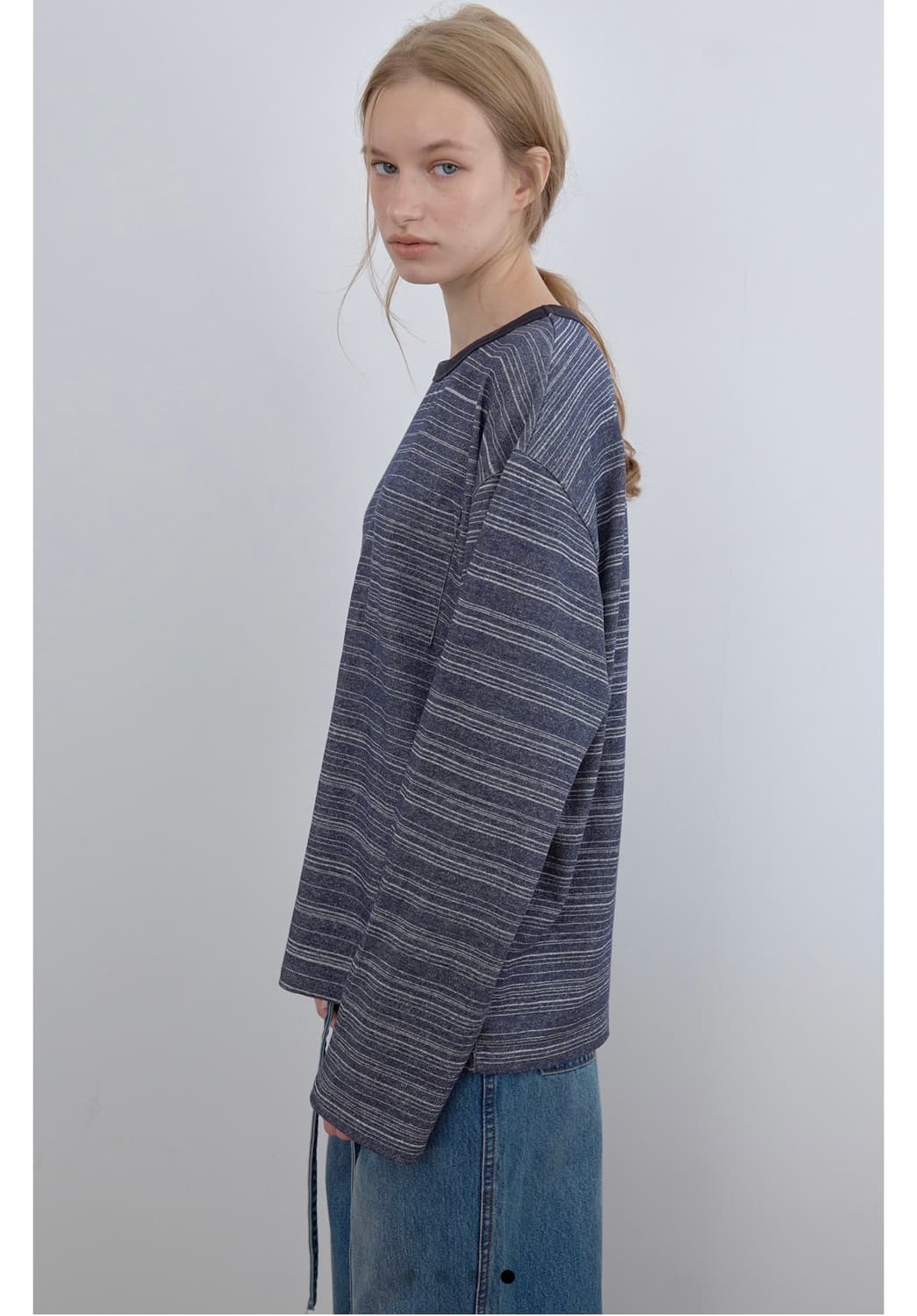 CACELE 카셀 STRIPE CREW NECK LONG SLEEVE 상품이미지3