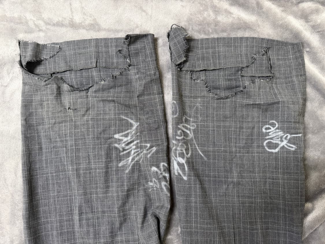 발렌시아가 스케이터 그래피티 슬랙스 팬츠 xs 그레이 상품이미지3