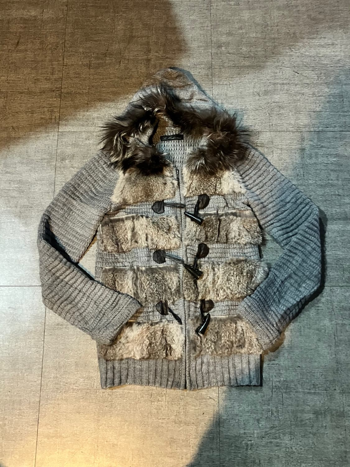 일본빈티지 Lemade 하구미모리걸 아메카지너드남 레빗퍼 더플코트자켓 상품이미지1