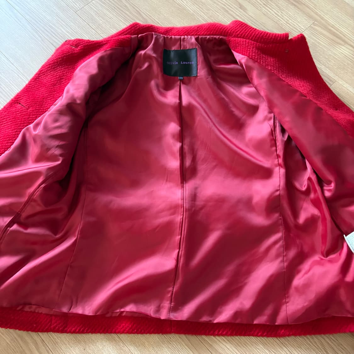 올리비아 로렌 빨간색 모직 자켓 95 상품이미지8