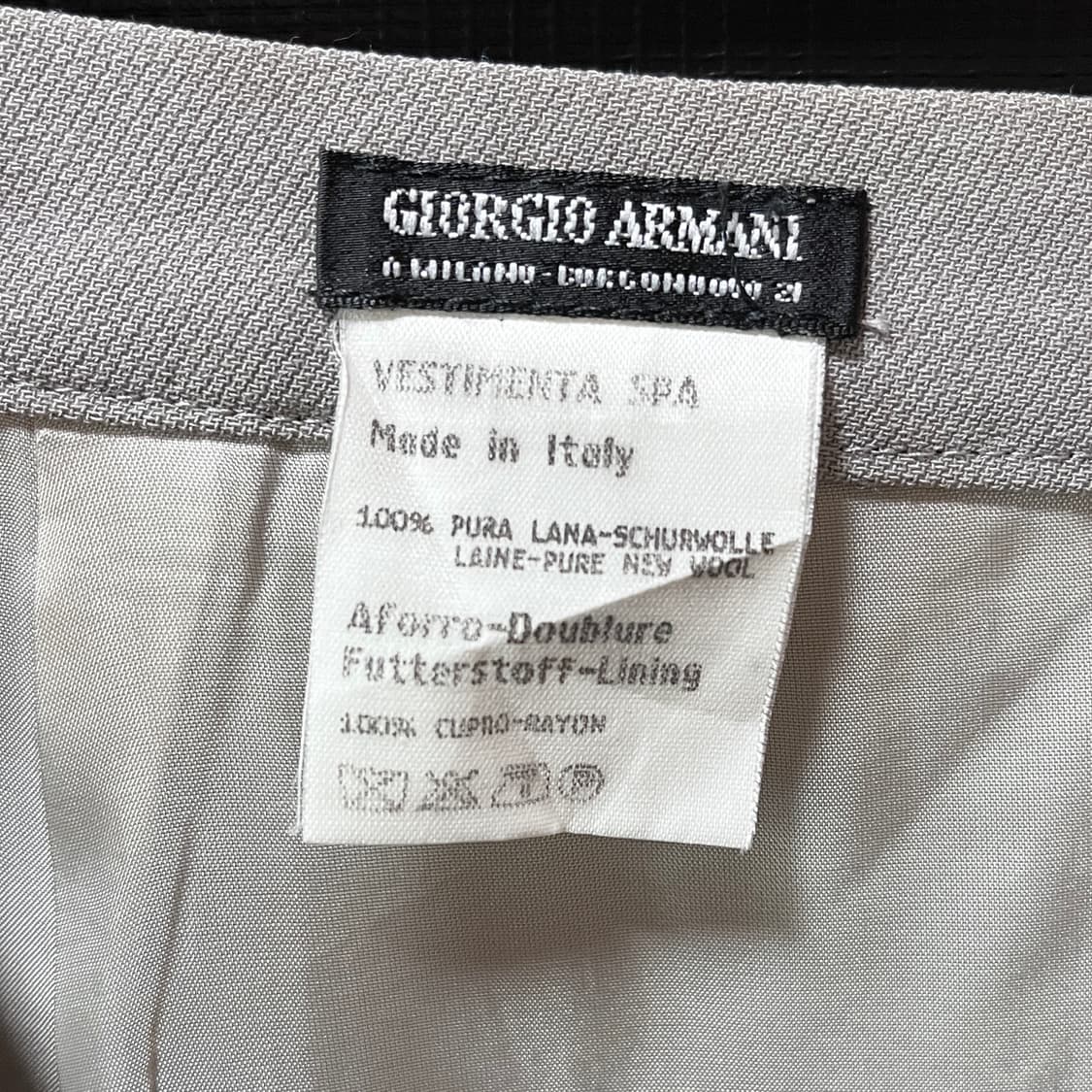 올드 조르지오 아르마니 메인라인 울 트윌 미디 스커트 상품이미지8