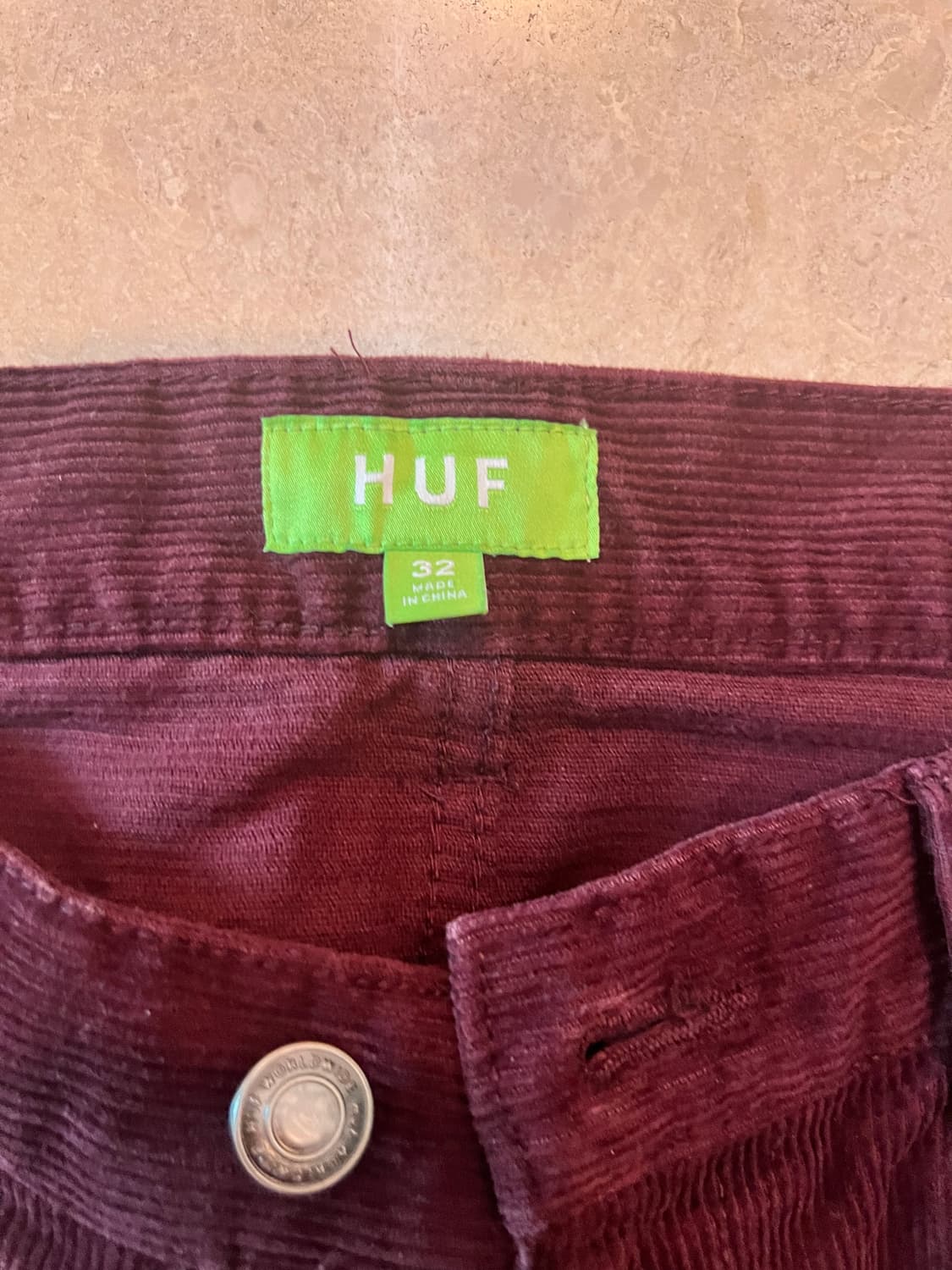 허프 버건디 코듀로이 스케이트팬츠 상품이미지2