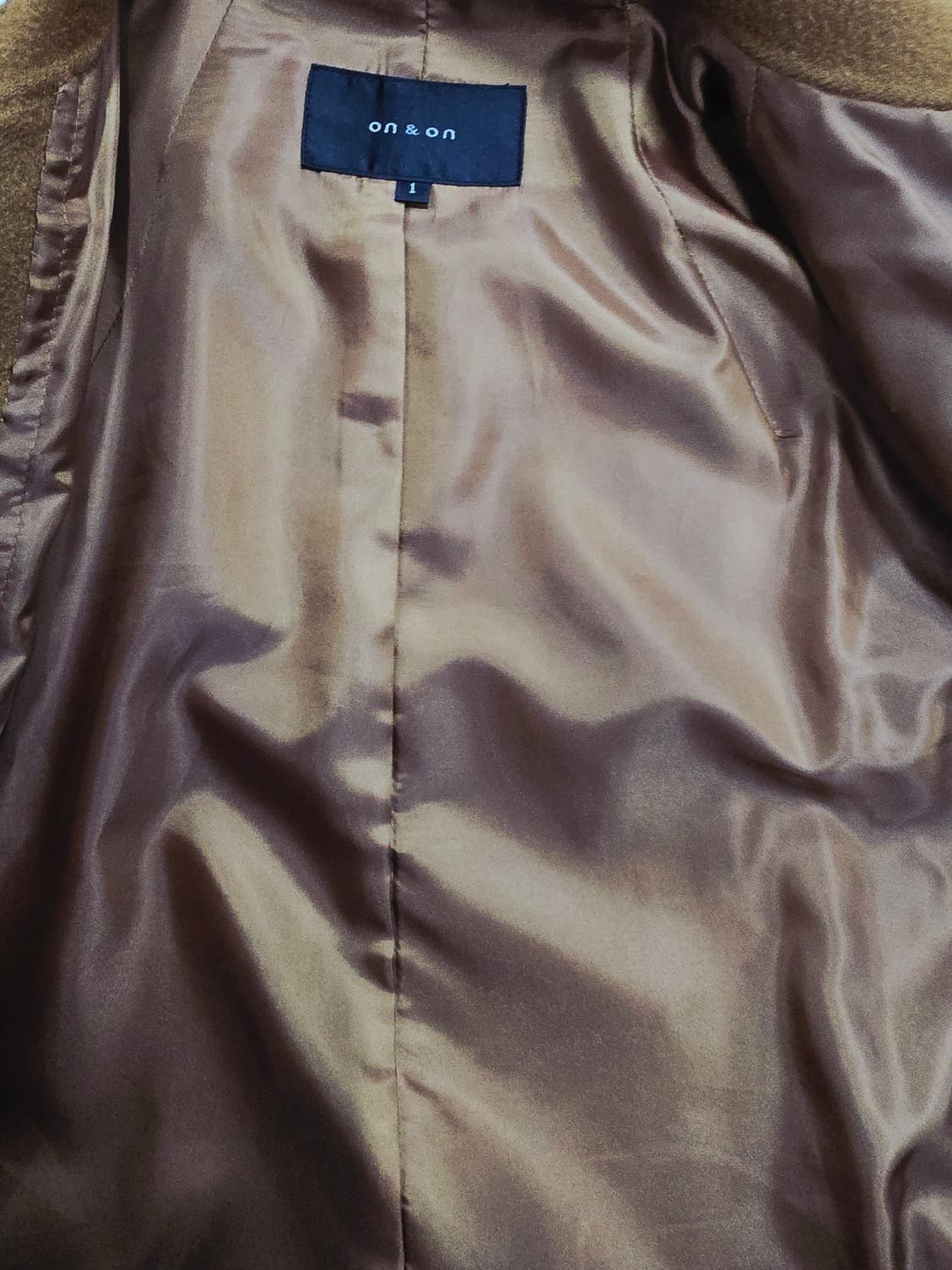 온앤온 브라운 더블 롱코트 양모100% 상품이미지9