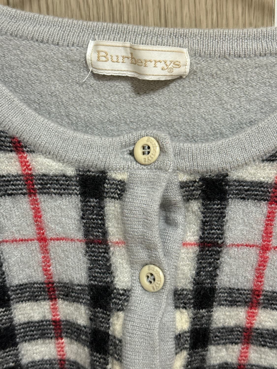 버버리 키즈 체크 가디건 상품이미지2