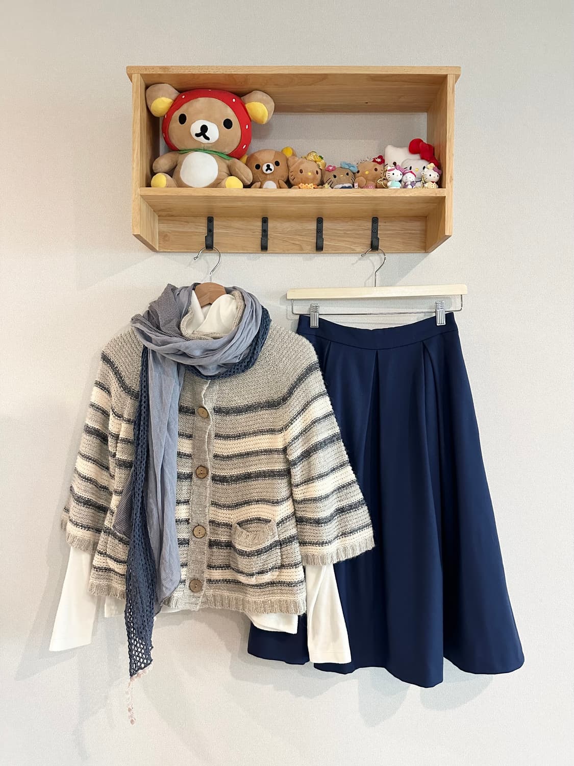 jpn 모리걸 하구미 스즈코 히피 아오이유우 레이어드 코디세트 상품이미지1