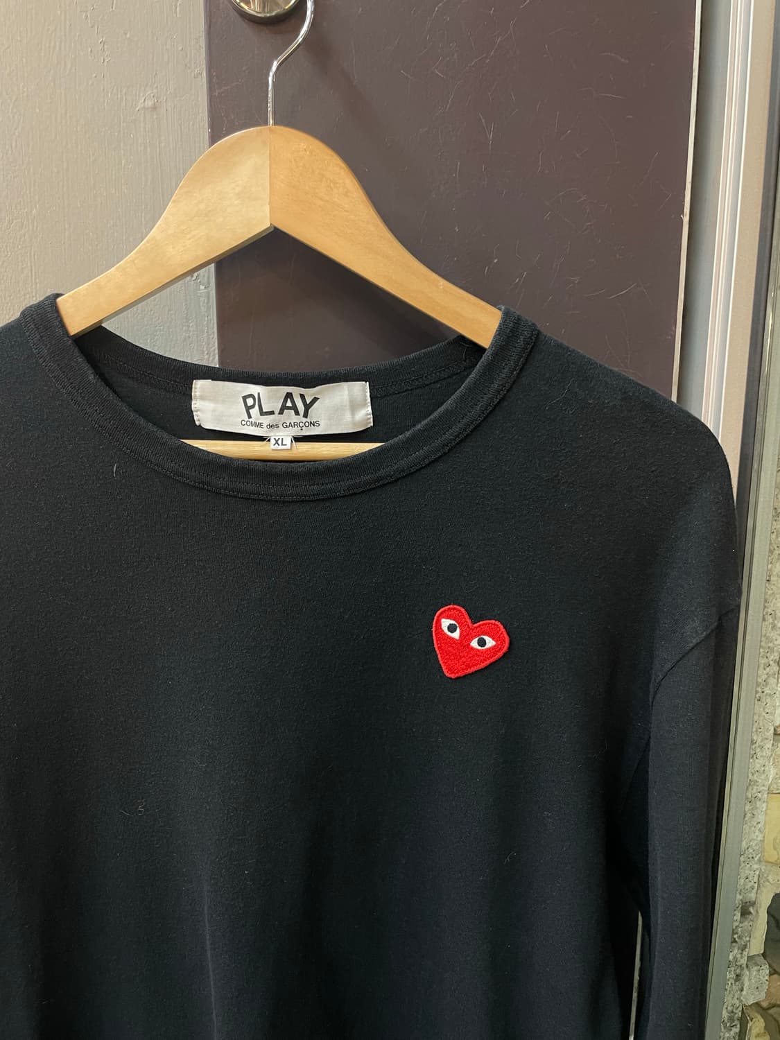 XL/ 꼼데가르송 하트로고 긴팔 상품이미지2