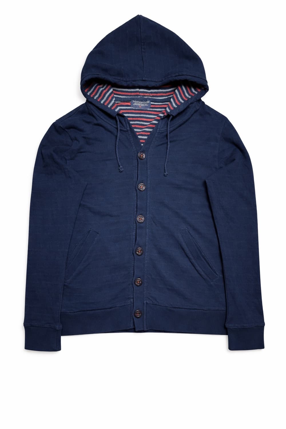 JPN 00s 일본빈티지 Y2K 모리걸 네이비 스트라이프 후드 가디건 M 상품이미지1