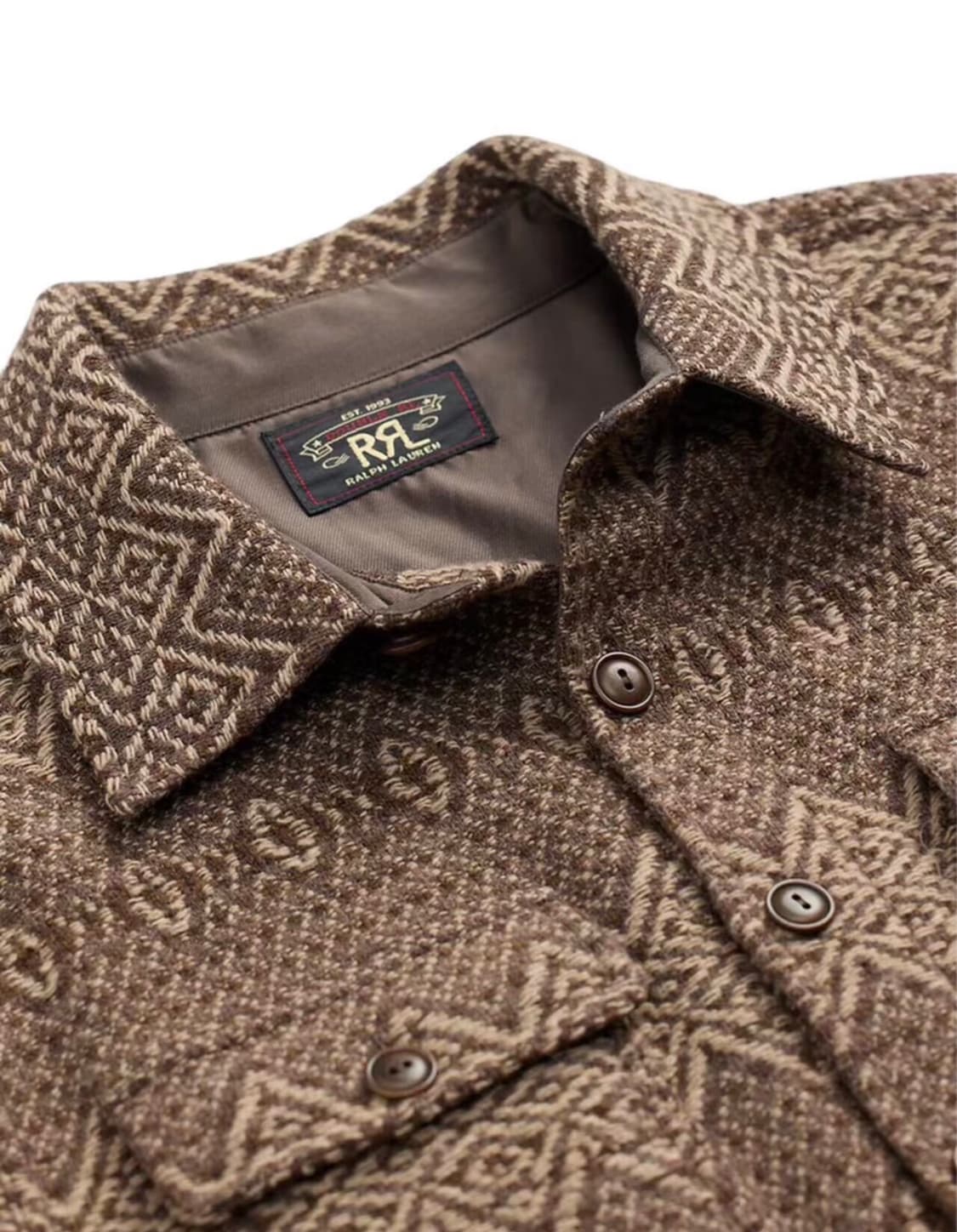 rrl 자카드 니트 울 워크셔츠 스웨터 m 상품이미지2