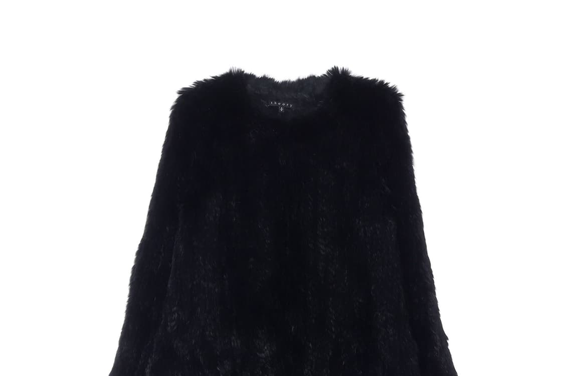 [S]띠어리 토끼털100% 블랙 라운드 모피코트 퍼자켓
 상품이미지2