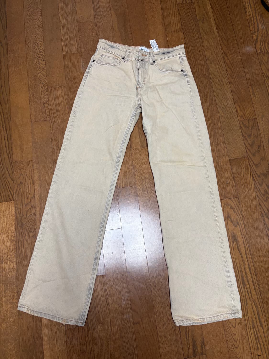 자라 TRF 와이드 레그 데님 팬츠 wide full 미드라이즈 상품이미지4