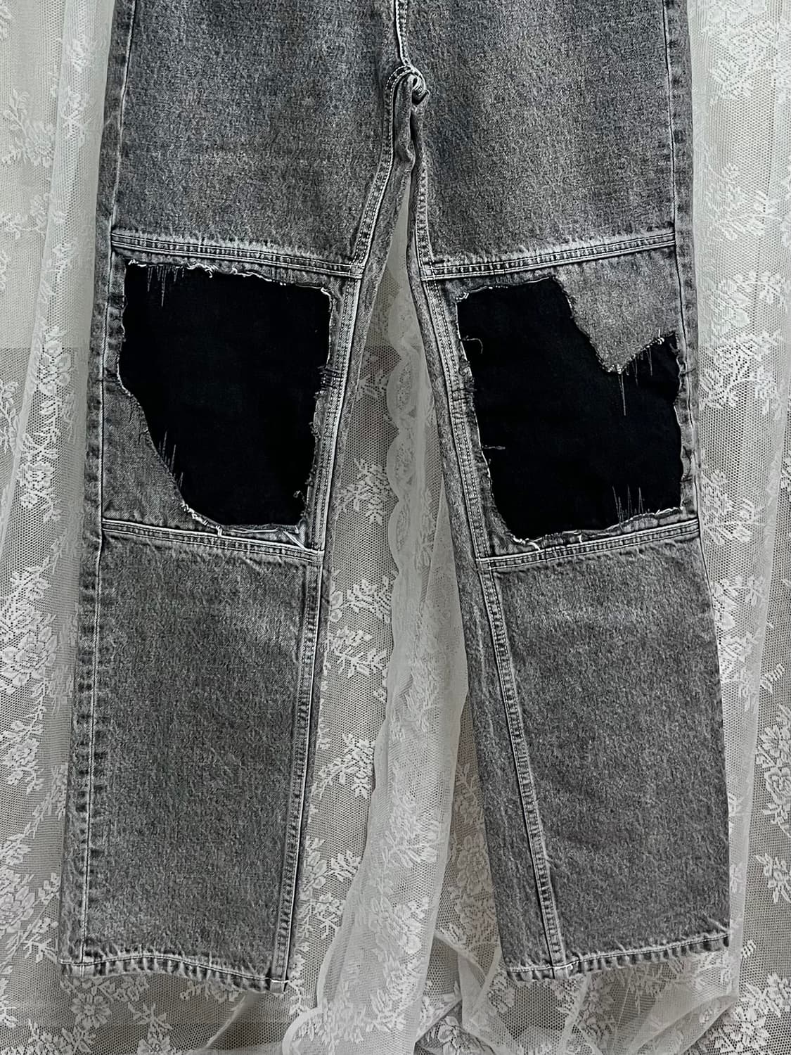 48) 메종미네드 너브 데님 팬츠 그레이 상품이미지2