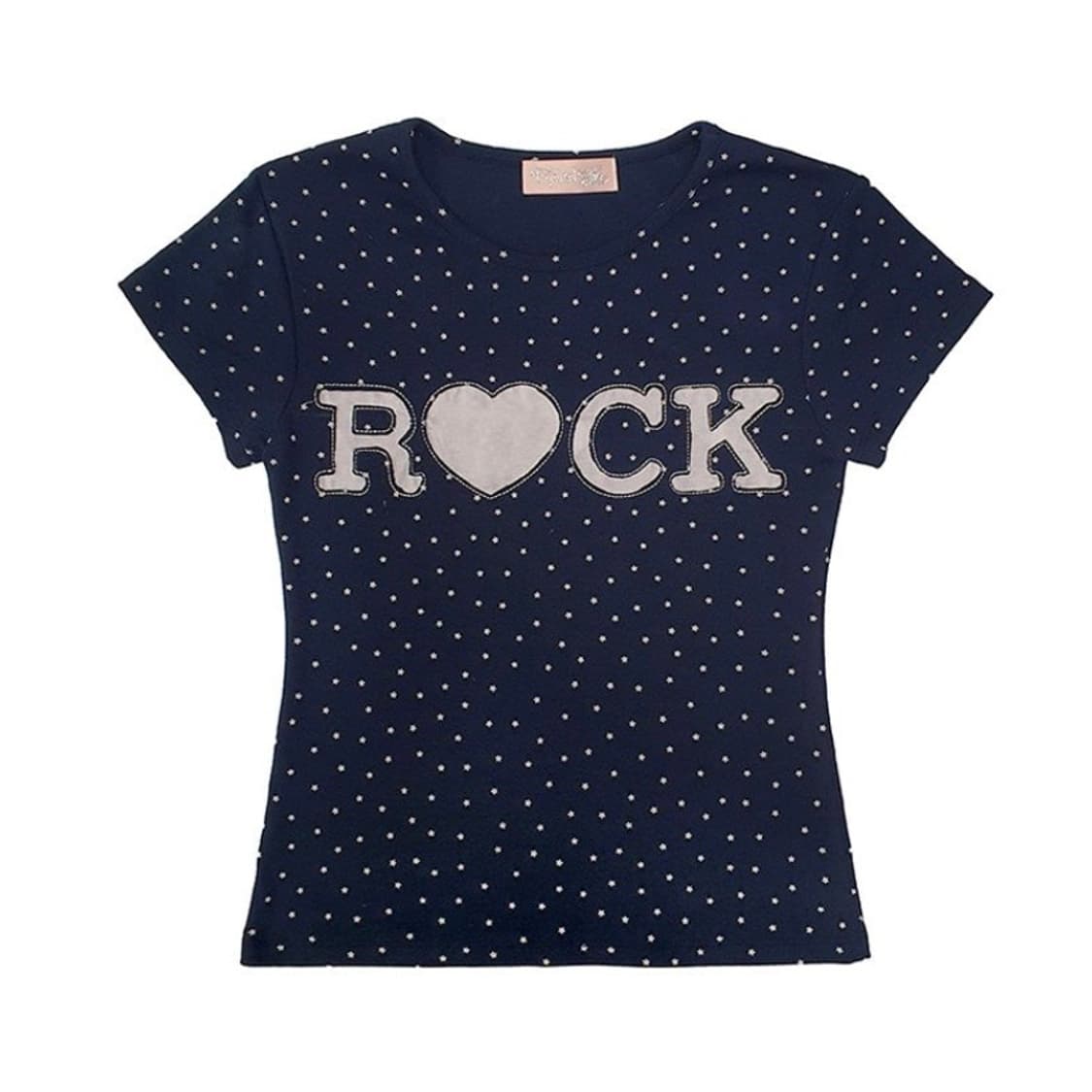 익스파이어드 걸 rock star baby tee navy 상품이미지1