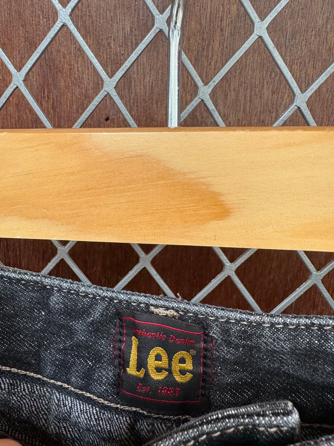 LEE 리 빈티지 워싱 흑청 절개 스티치 데님 롱 스커트 S 상품이미지3