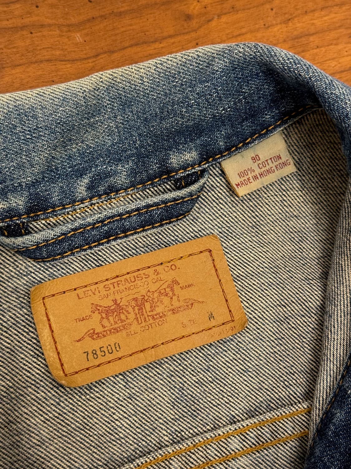 90s Levi's 78500 3rd Denim Trucker Jacke 상품이미지8