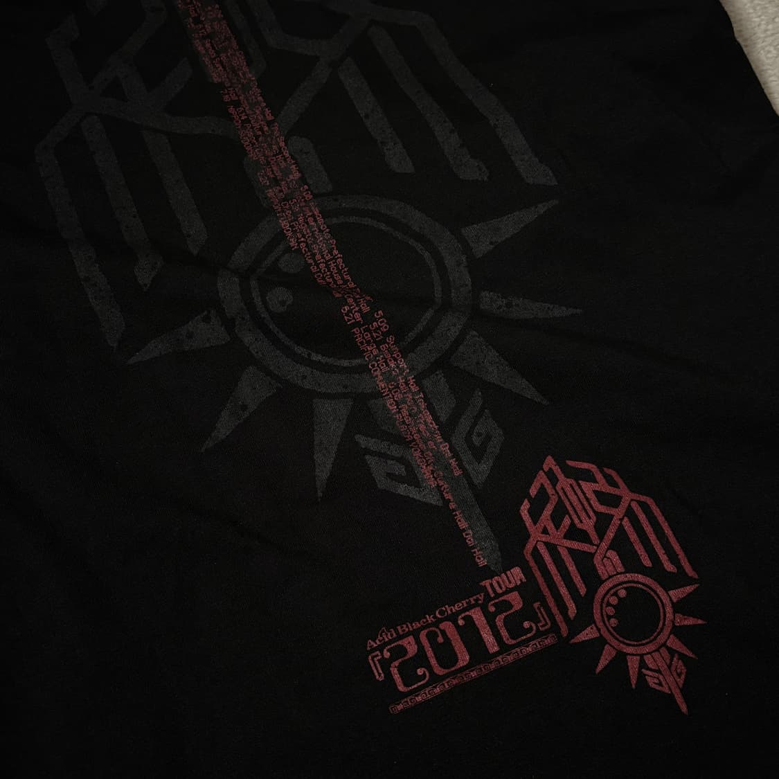 일본빈티지 Acid Black cherry tour 2012 희귀 반팔티 상품이미지6