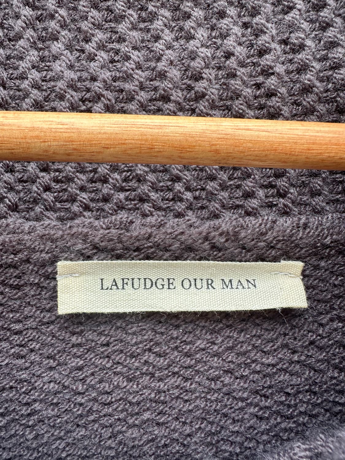 LAFUDGESTORE 클래식 바시티 니트 집업 상품이미지3