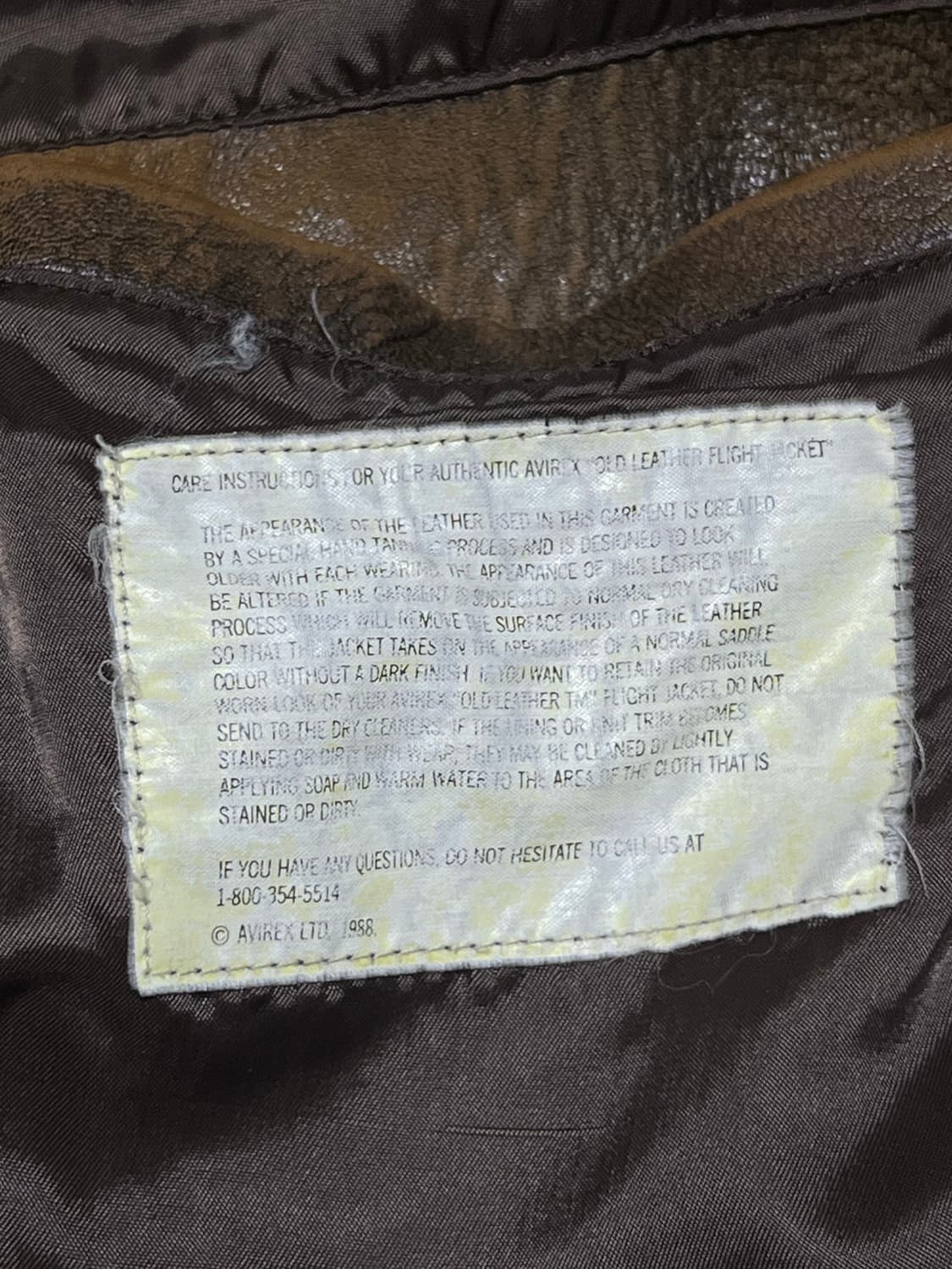 90s avirex A-2 leather jacket 상품이미지5