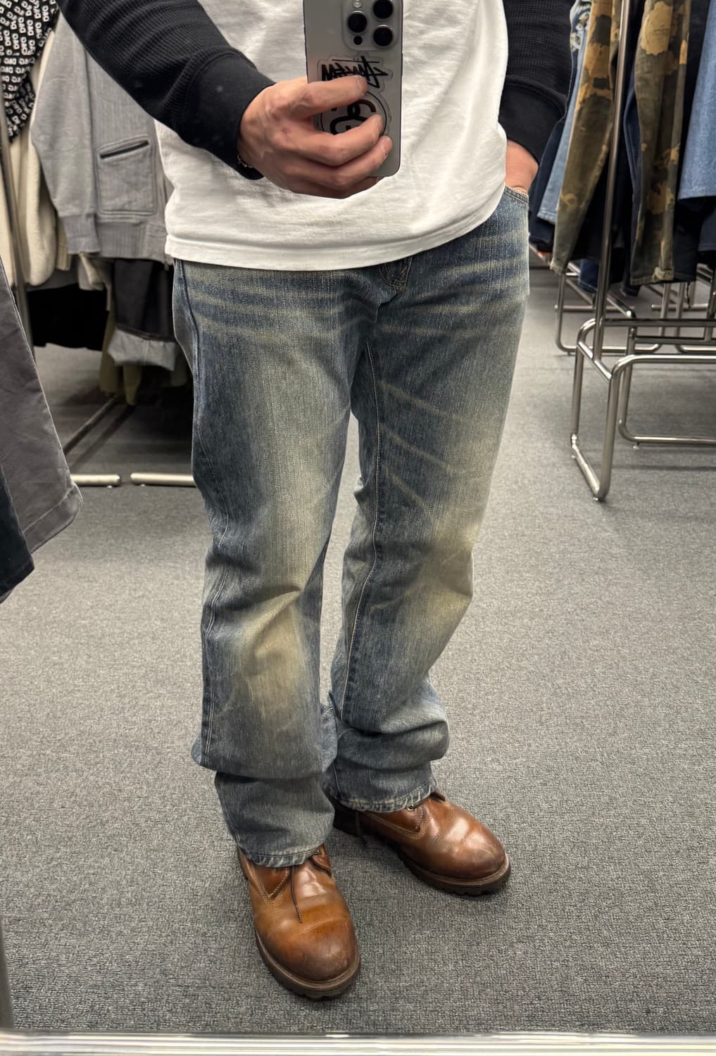 32)에드윈 빈티지 워싱 XU-S 스트레이트 데님 팬츠 상품이미지2