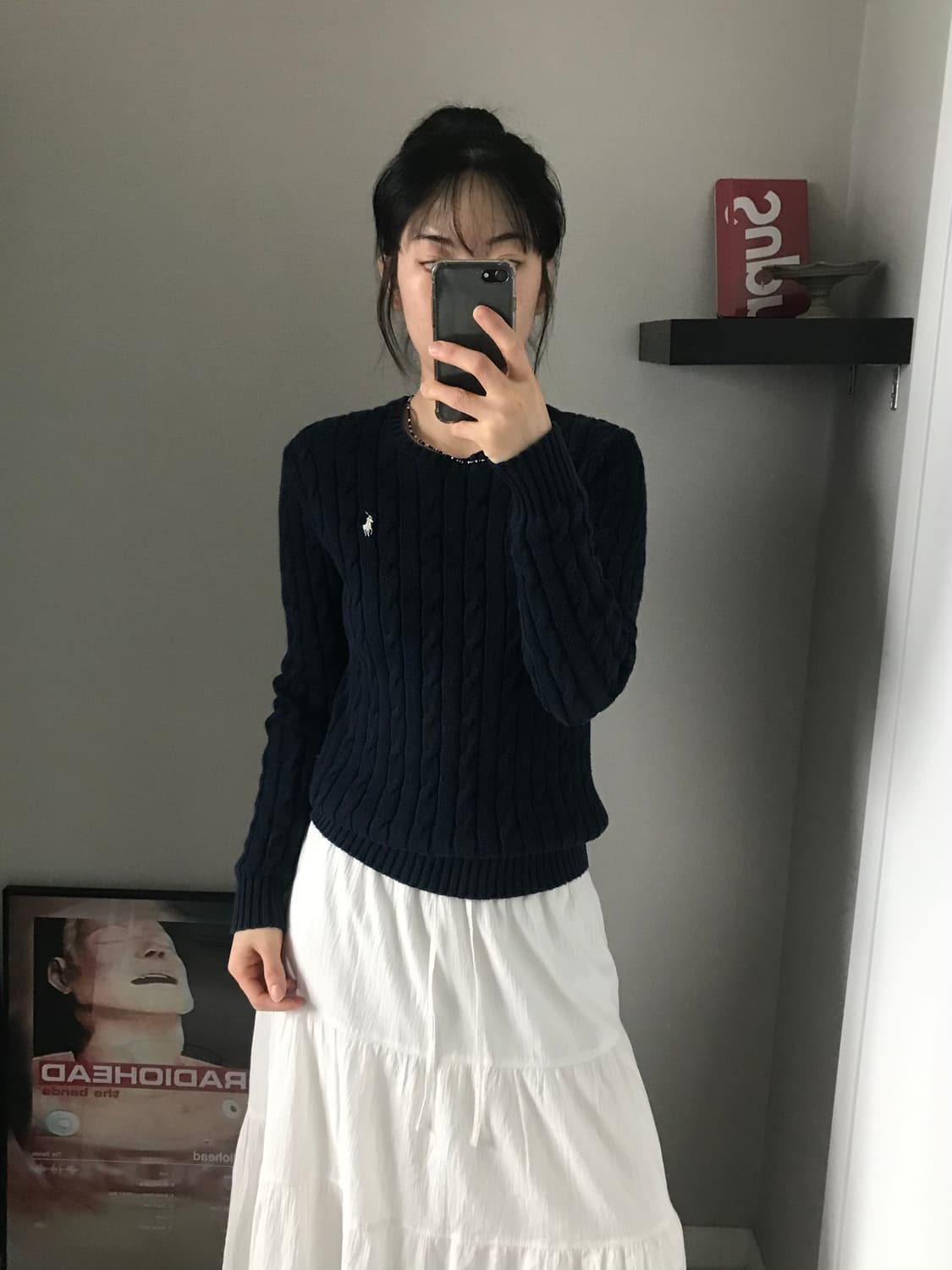 폴로 랄프로렌 포니로고 네이비 케이블 니트 상품이미지1