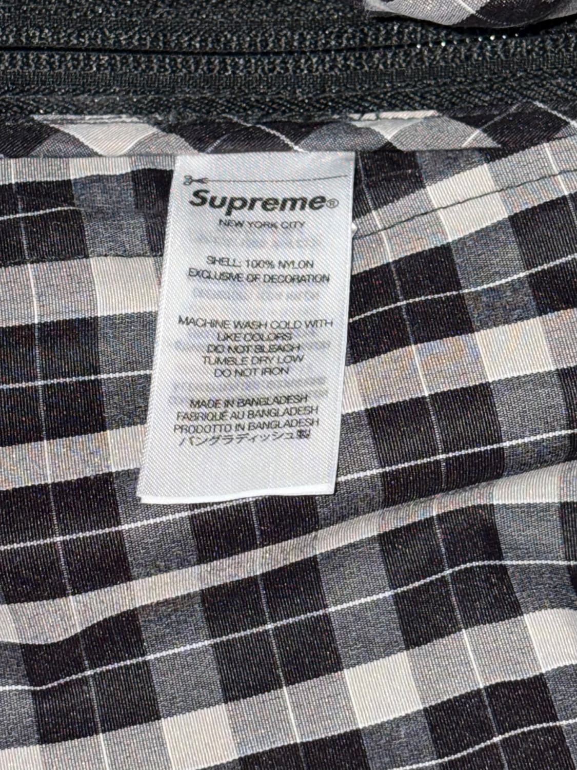 [S급] 슈프림 플레이드 웜 업 팬츠 블랙 25FW 상품이미지4