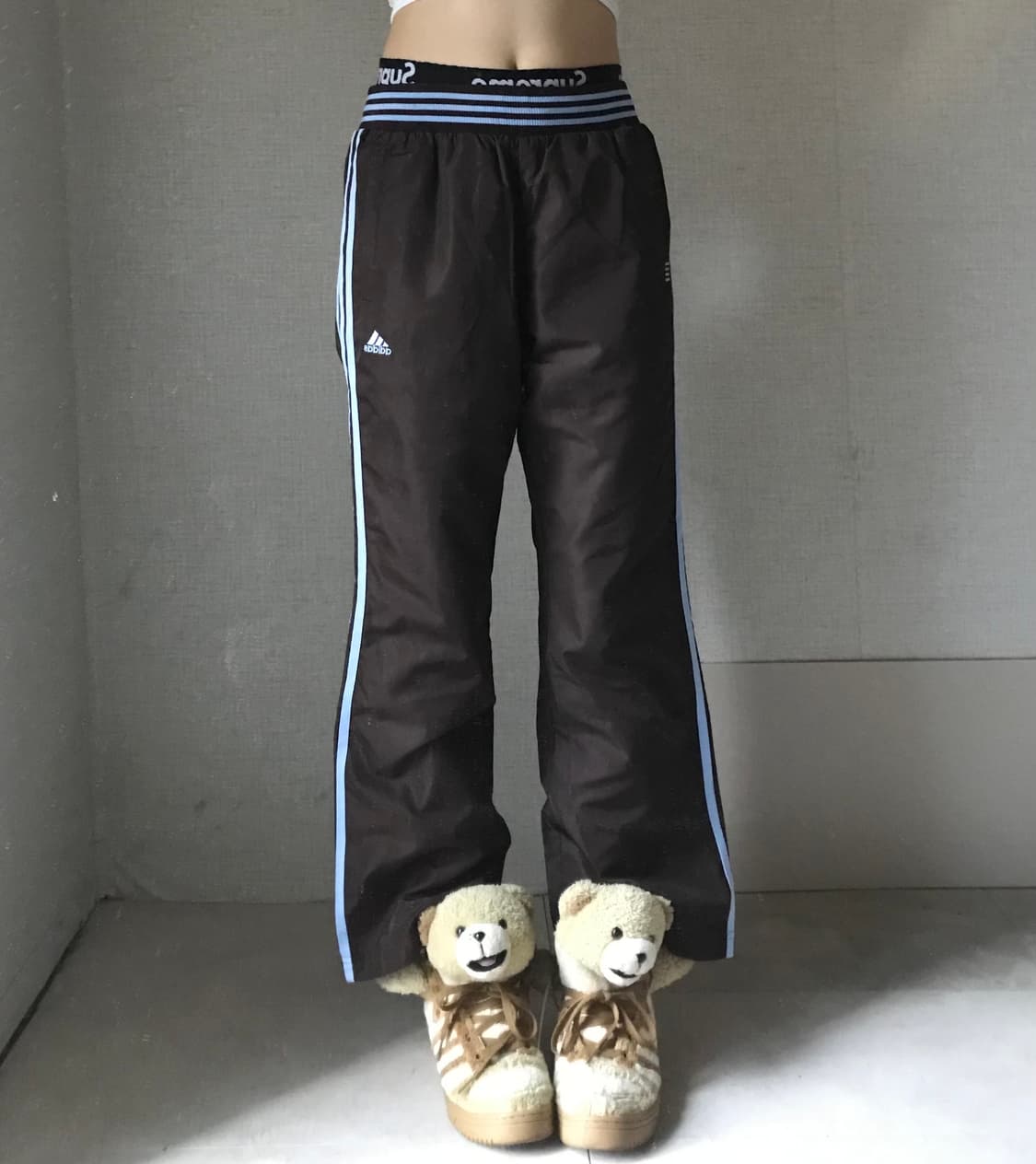 아디다스 브라운 연하늘 트레이닝 팬츠 상품이미지4