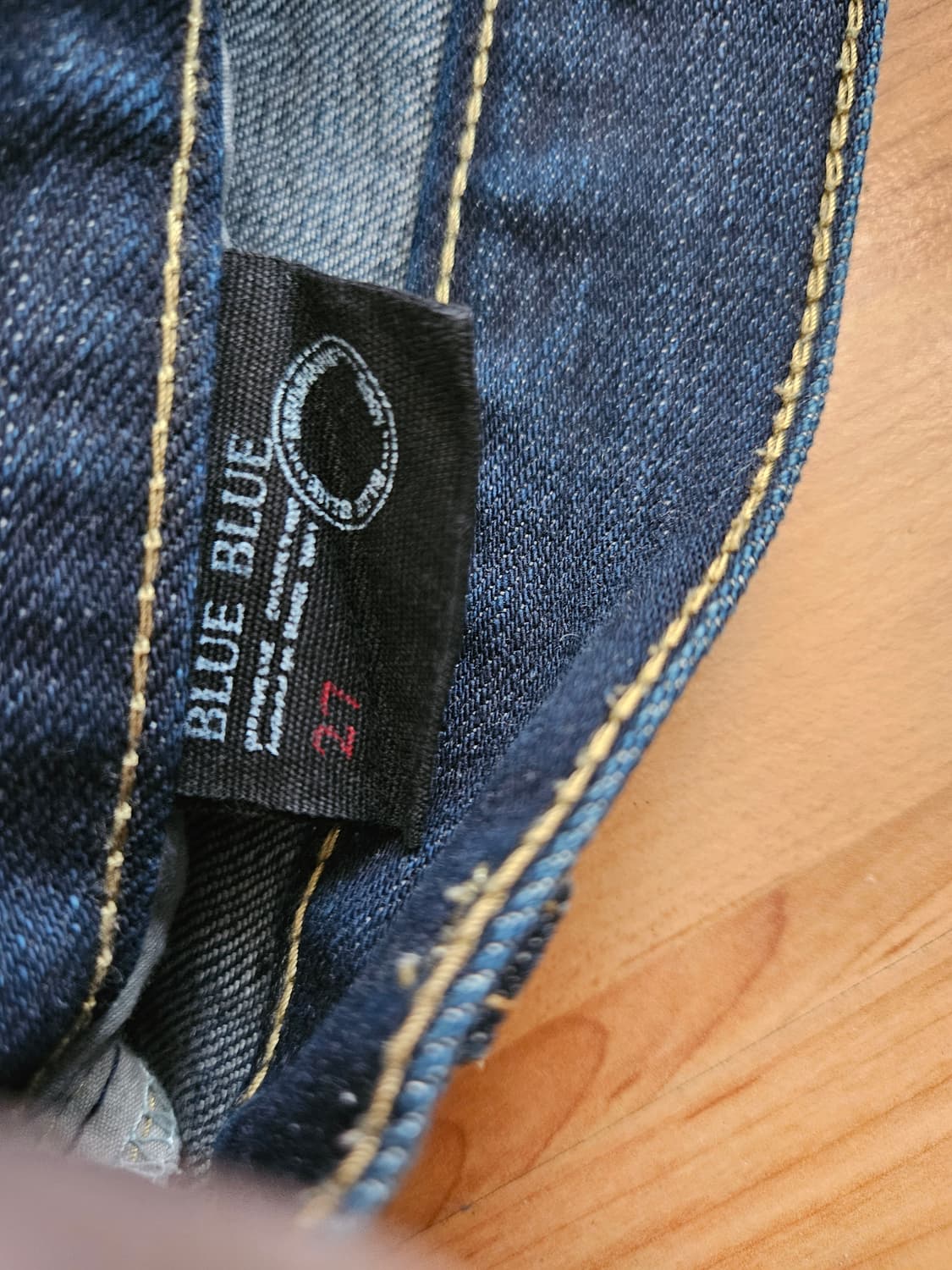미사용)재팬브랜드 BLUE BLUE  하트패치 데님 청바지.블루블루 상품이미지5
