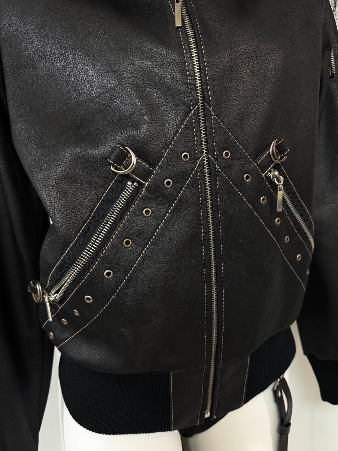leather detail jacket 상품이미지3