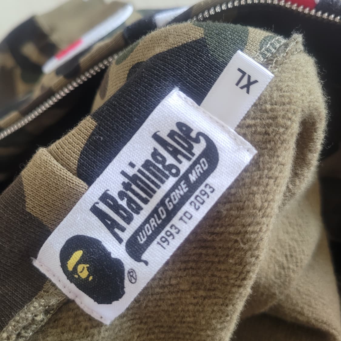 BApe 샤크 카모 후드집업 정품 XL 상품이미지8