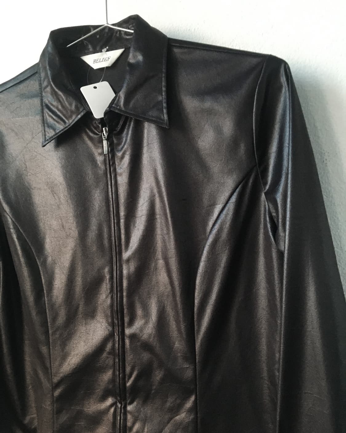 Glossy shirt zip up 상품이미지4