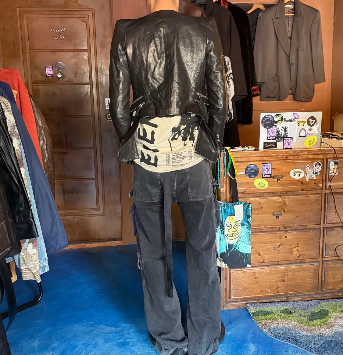 Asymmetric Lambskin Avant-Garde Jacket 상품이미지3