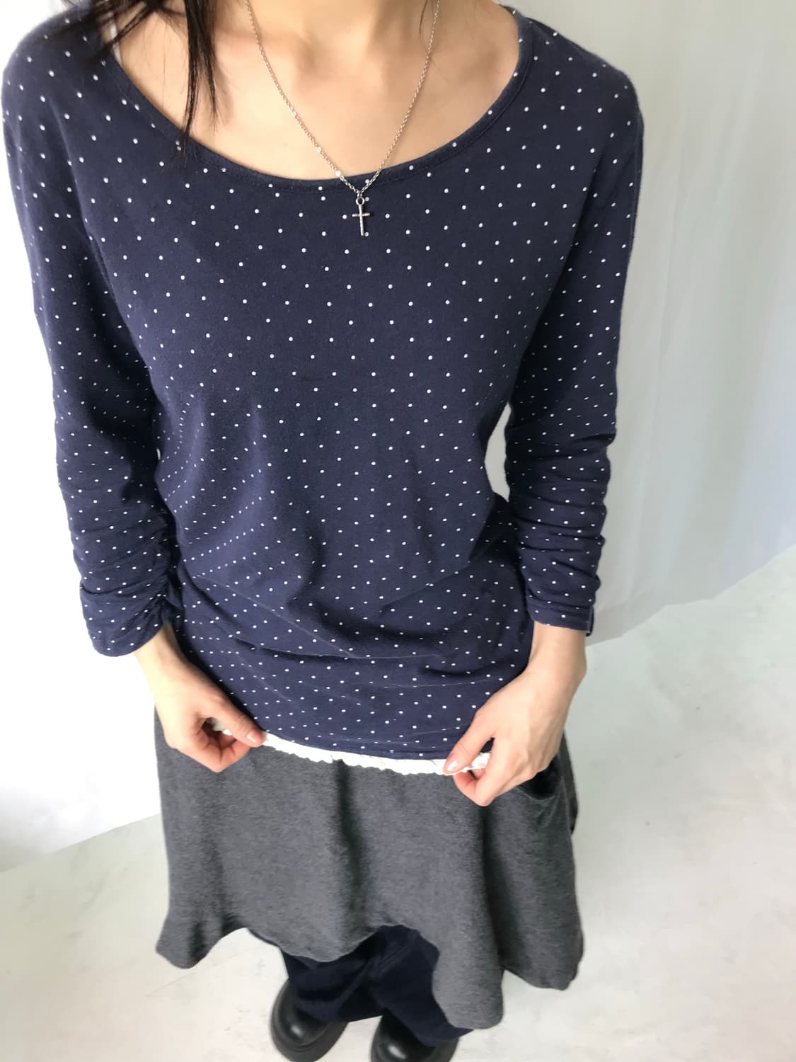 ⊹ Dot Lace Long Sleeve Top 상품이미지2