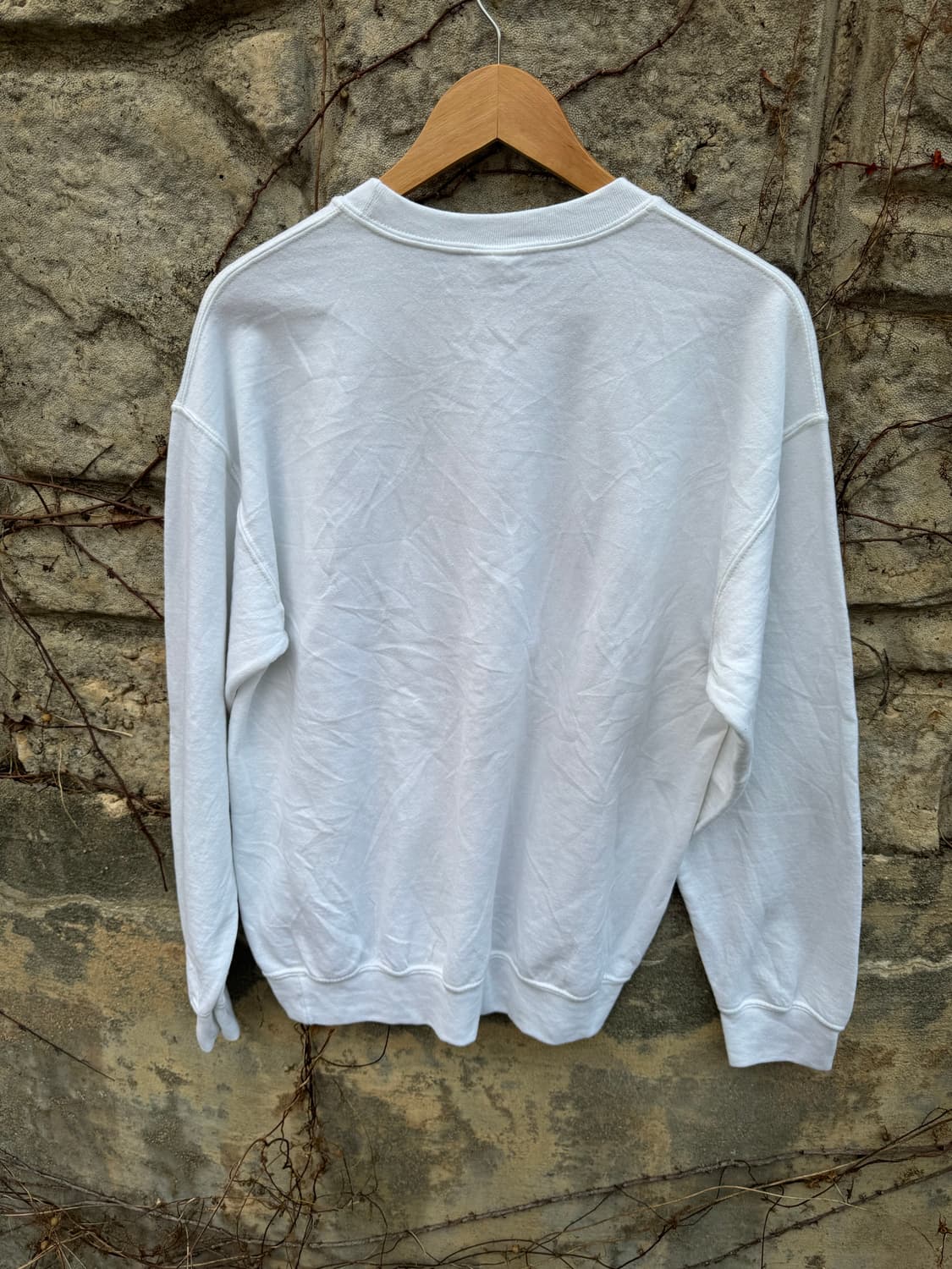 00s 길단 vacay 프린팅 염색 투톤 스웻 셔츠 맨투맨 화이트 m 상품이미지2