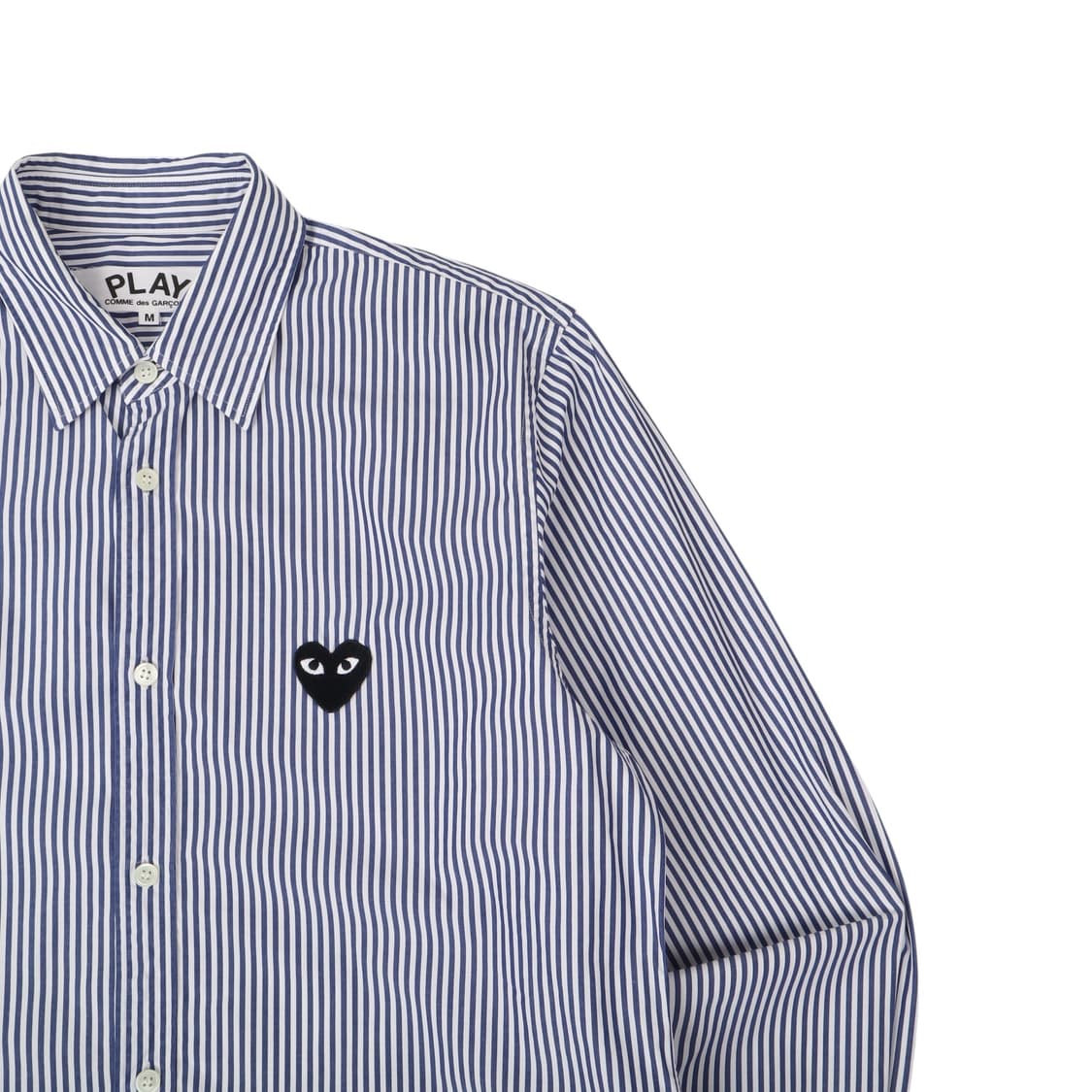 꼼데가르송 하트와펜 네이비 스트라이프 셔츠 상품이미지3