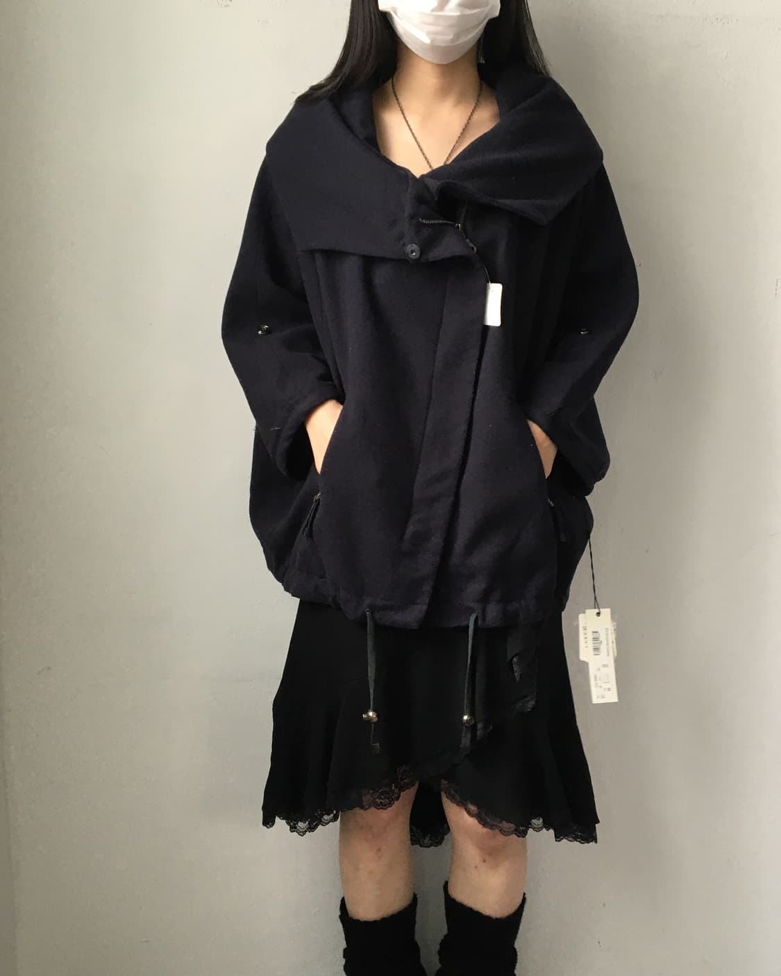 Drape point cape coat 상품이미지1