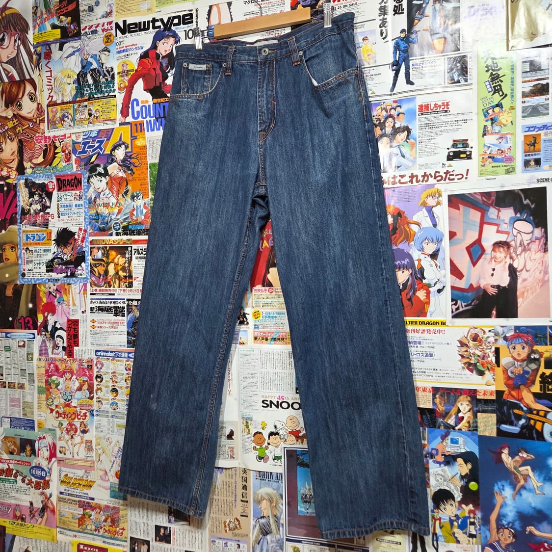 로카웨어 진청 데님 힙합 팬츠 상품이미지5