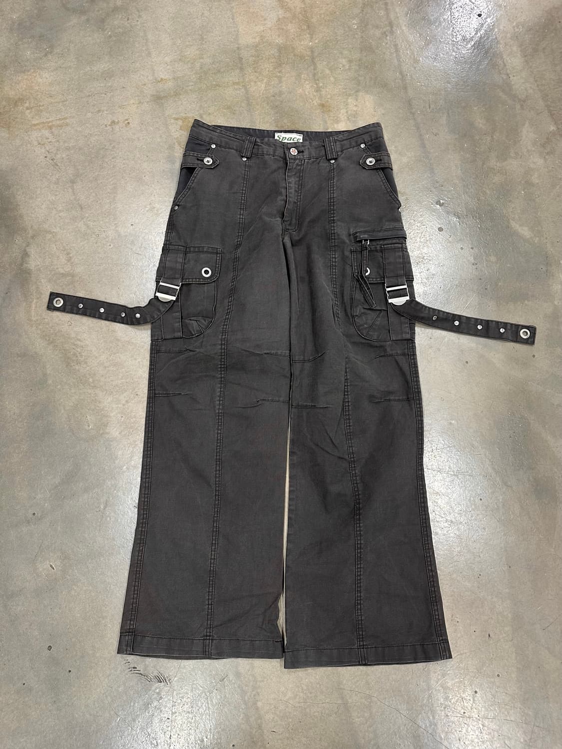 재팬빈티지 스타버튼 버클 부츠컷카고팬츠 코코아 상품이미지6