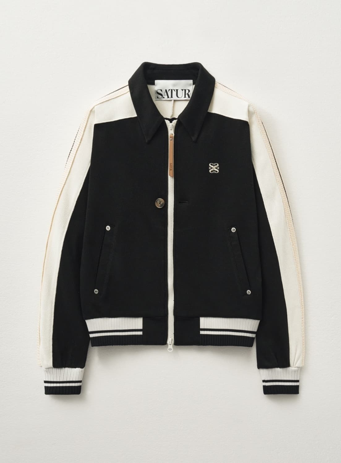 세터 테디자켓 봄버 카라 트랙집업 블랙 S사이즈 상품이미지1