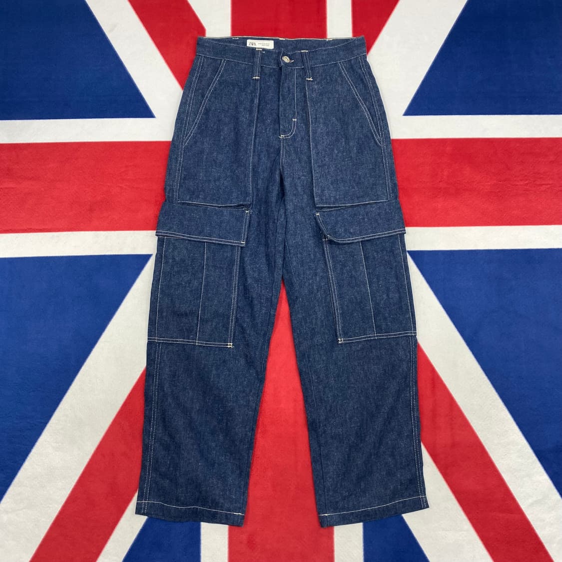 자라 와이드 카고팬츠 실측 30 상품이미지1