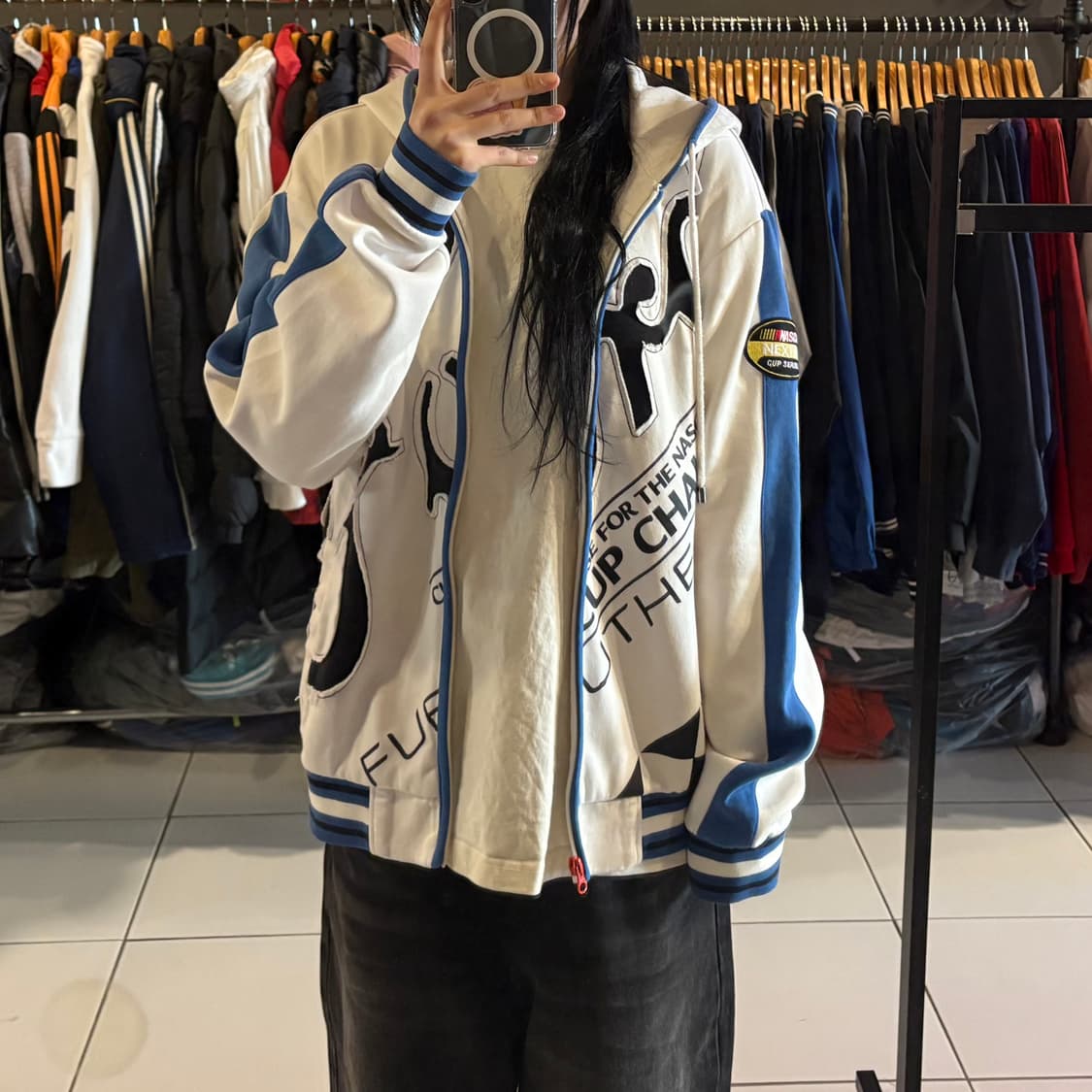 FUBU 빈티지 레이싱 후드집업 상품이미지1