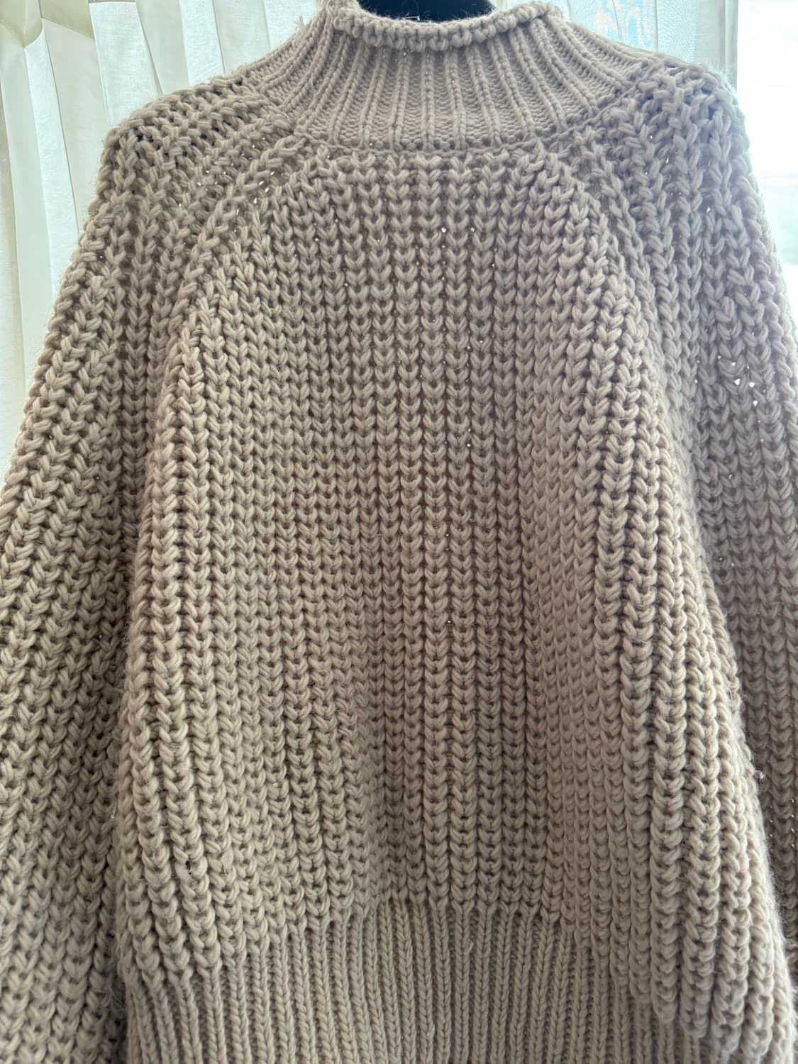 H&M 리브 꽈배기 니트 스웨터 아이보리 L 상품이미지2