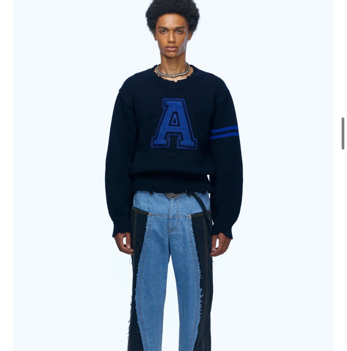 앤더슨벨 바시티 로고 크루넥 스웨터 S 상품이미지3