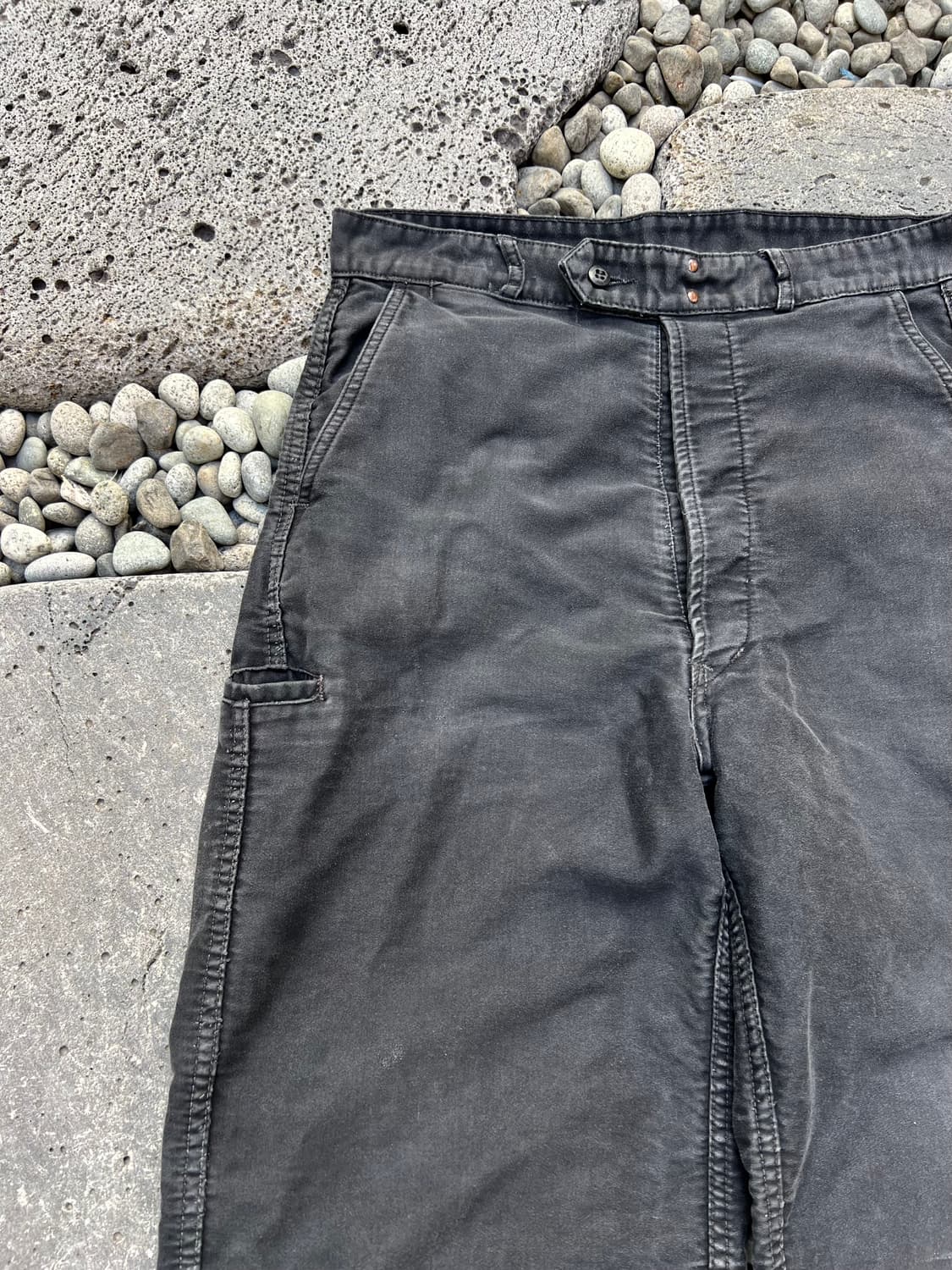 (31인치)OLD EURO BLACK MOLESKIN 블랙몰스킨워크팬츠 상품이미지6