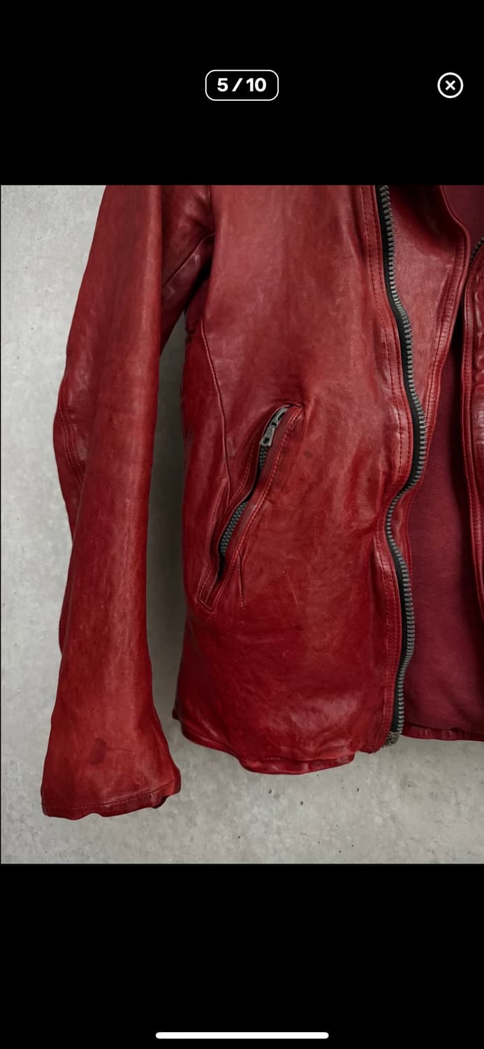 Isamu katayama horse leather jacket red 상품이미지4