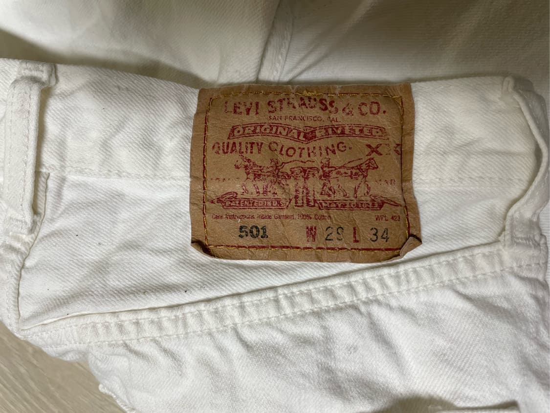 리바이스 501 크림진 여성 바지 상품이미지6