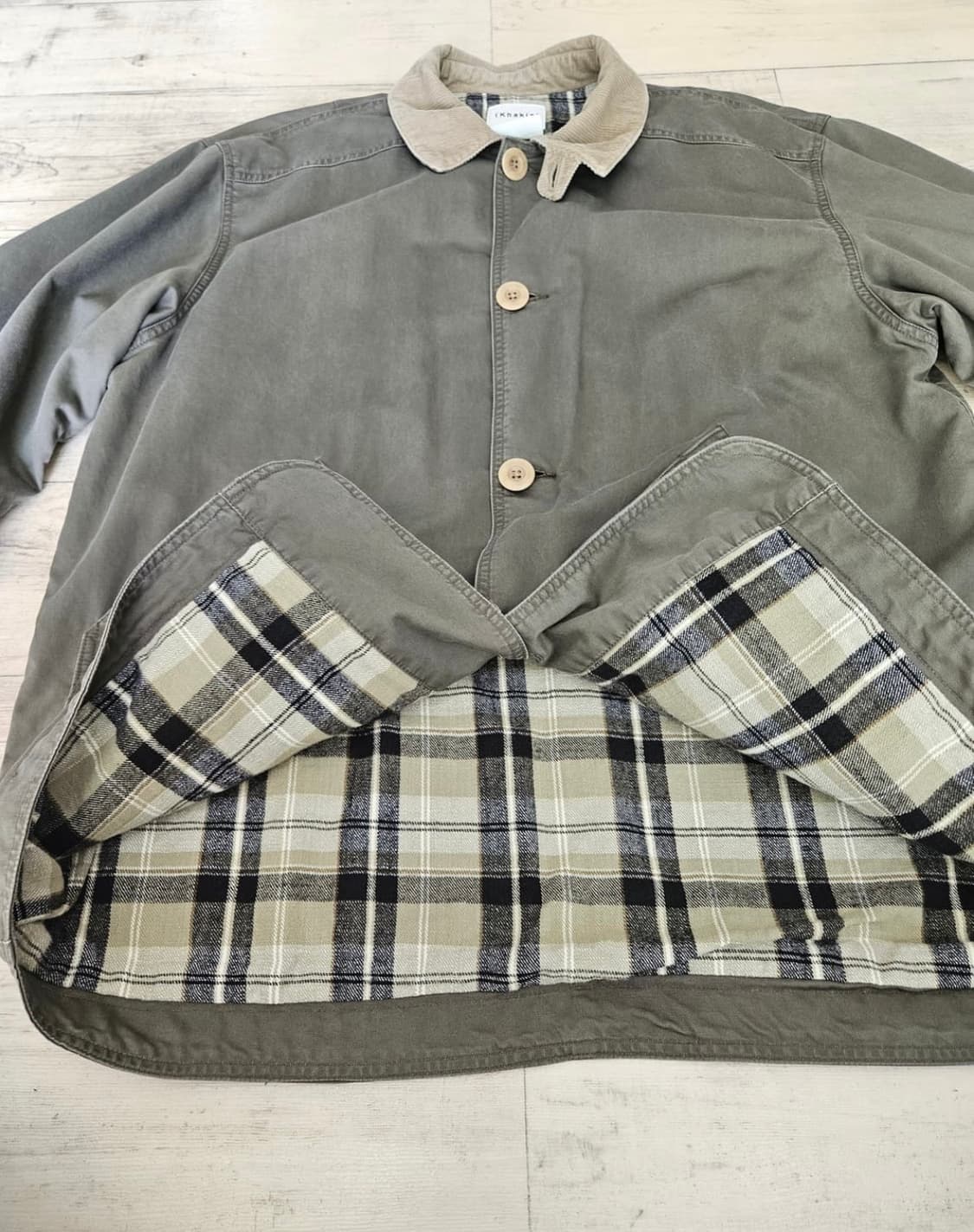 카키스 워시드 반 자켓 상품이미지2