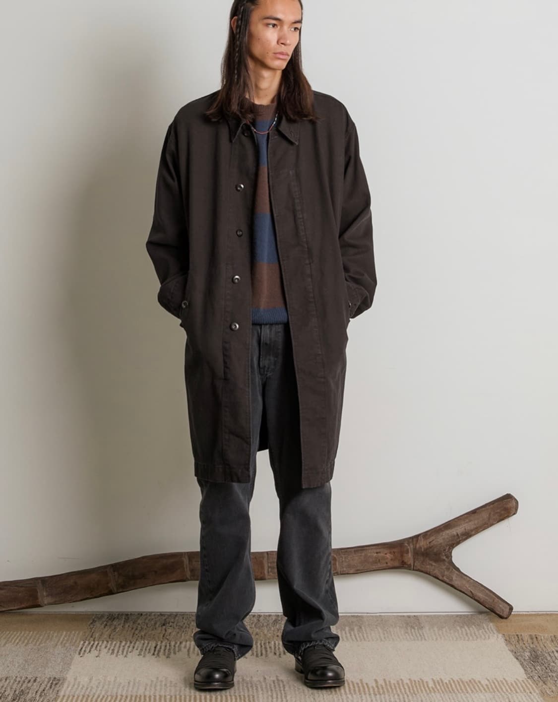 8DIVISION 세미 플레어핏 데님 워시드블랙 상품이미지6