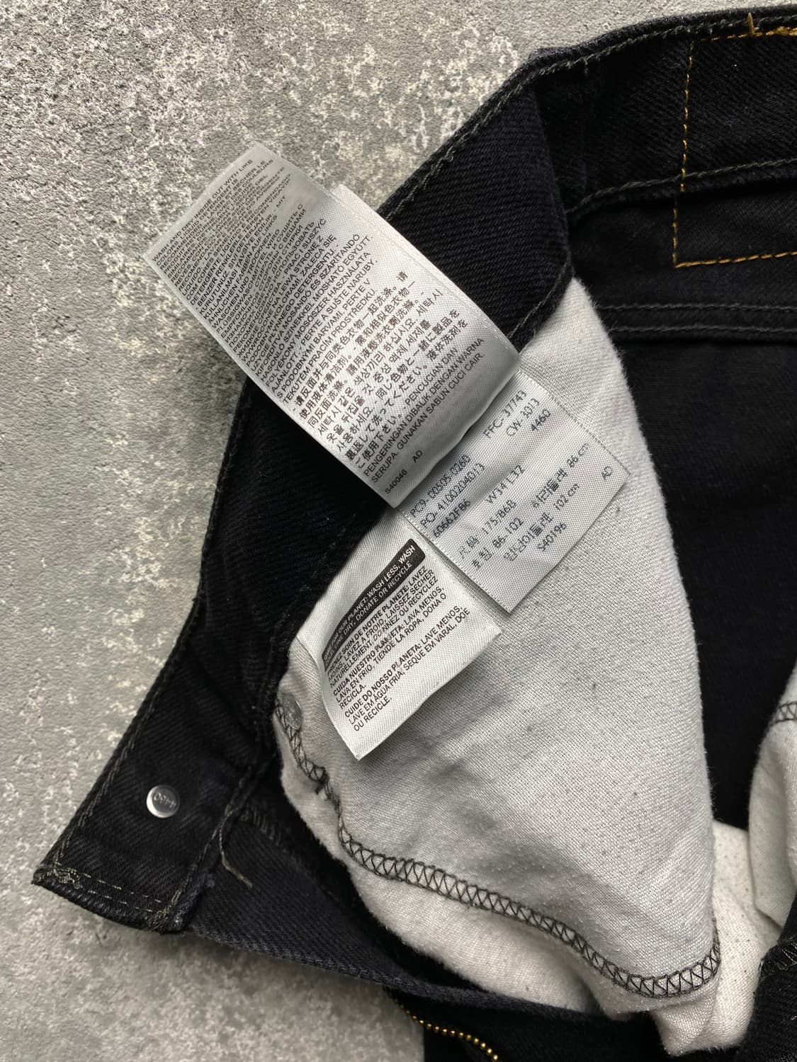 [32-33] Levi's 505 리바이스 흑청 컷오프 크롭 데님팬츠 상품이미지7