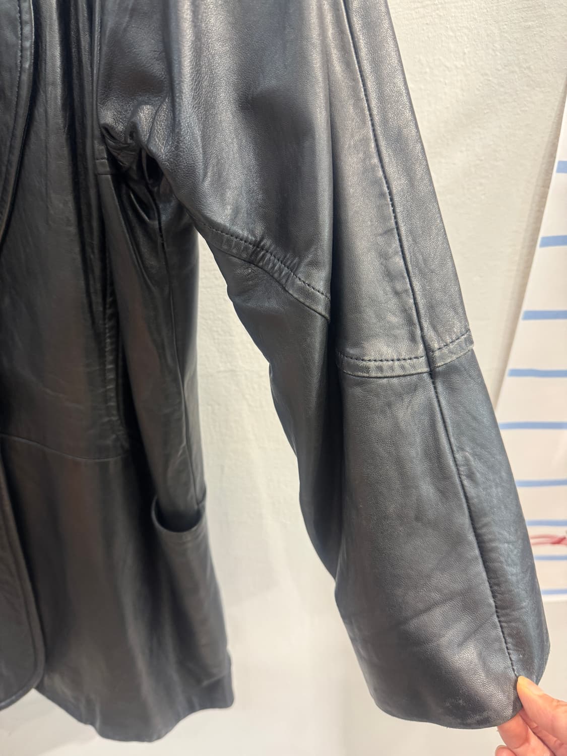 vintage 램스킨 오버핏 하프코프 상품이미지4